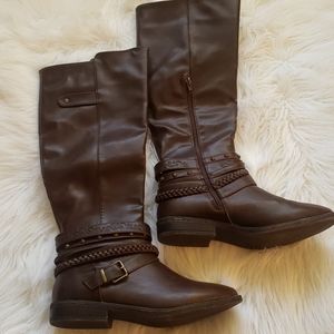 NEW Brown riding boots western detailing